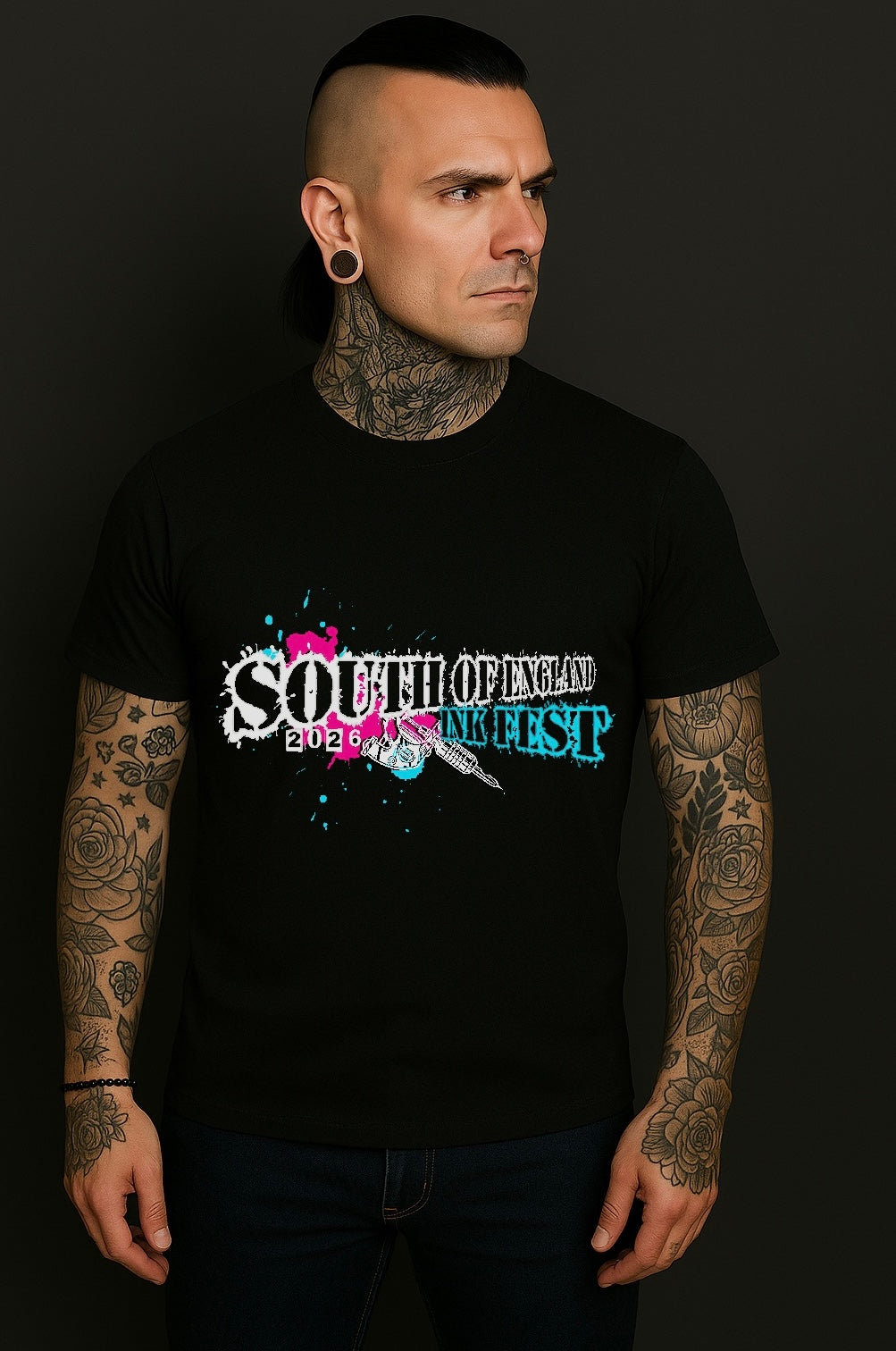 Unisex Ink Fest Black T-Shirt
