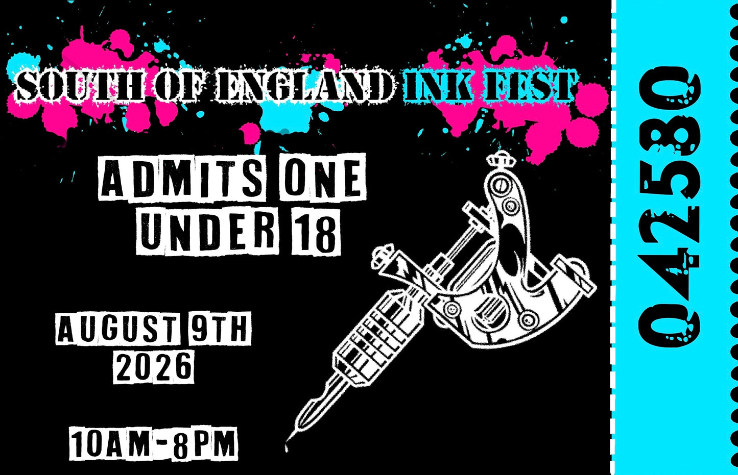 Under 18's day pass Sunday 9th August 2026