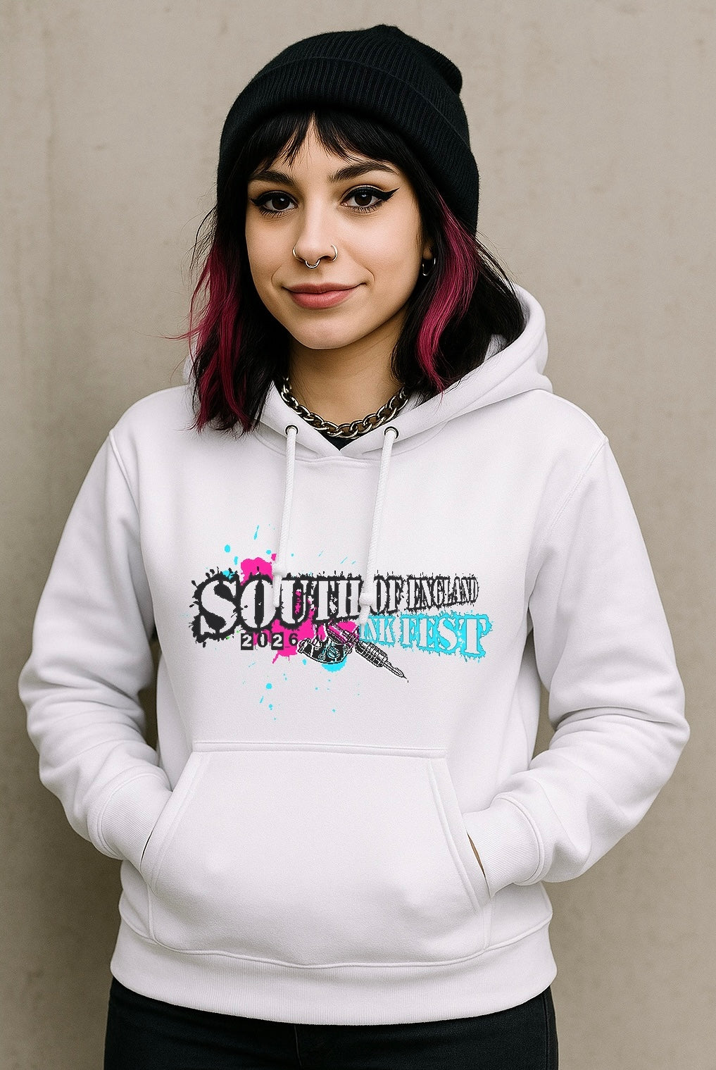 Unisex Ink Fest White Hoodie
